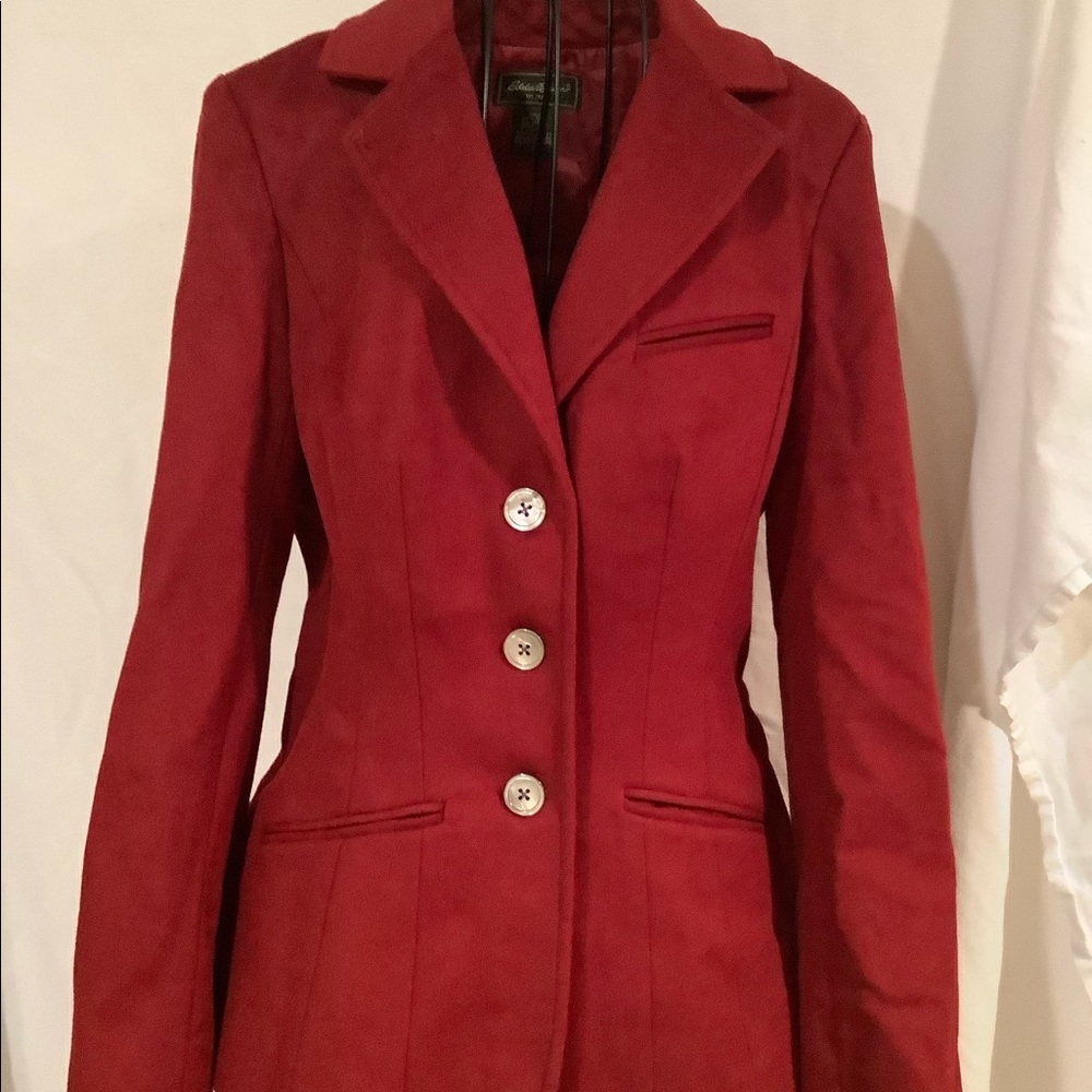 Eddie Bauer Wool Blazer, Red, Size S